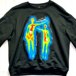 Oversized Body Heat Graphic Crewneck BARLEY WORN Size US XS